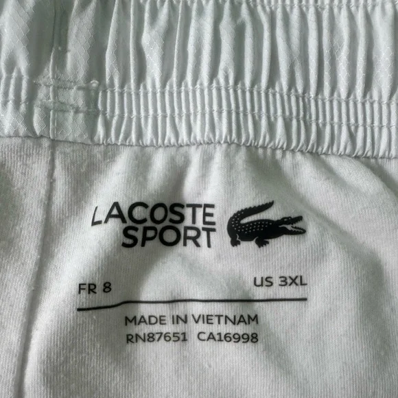 Lacoste Sport White Shorts - Picture 2 of 13